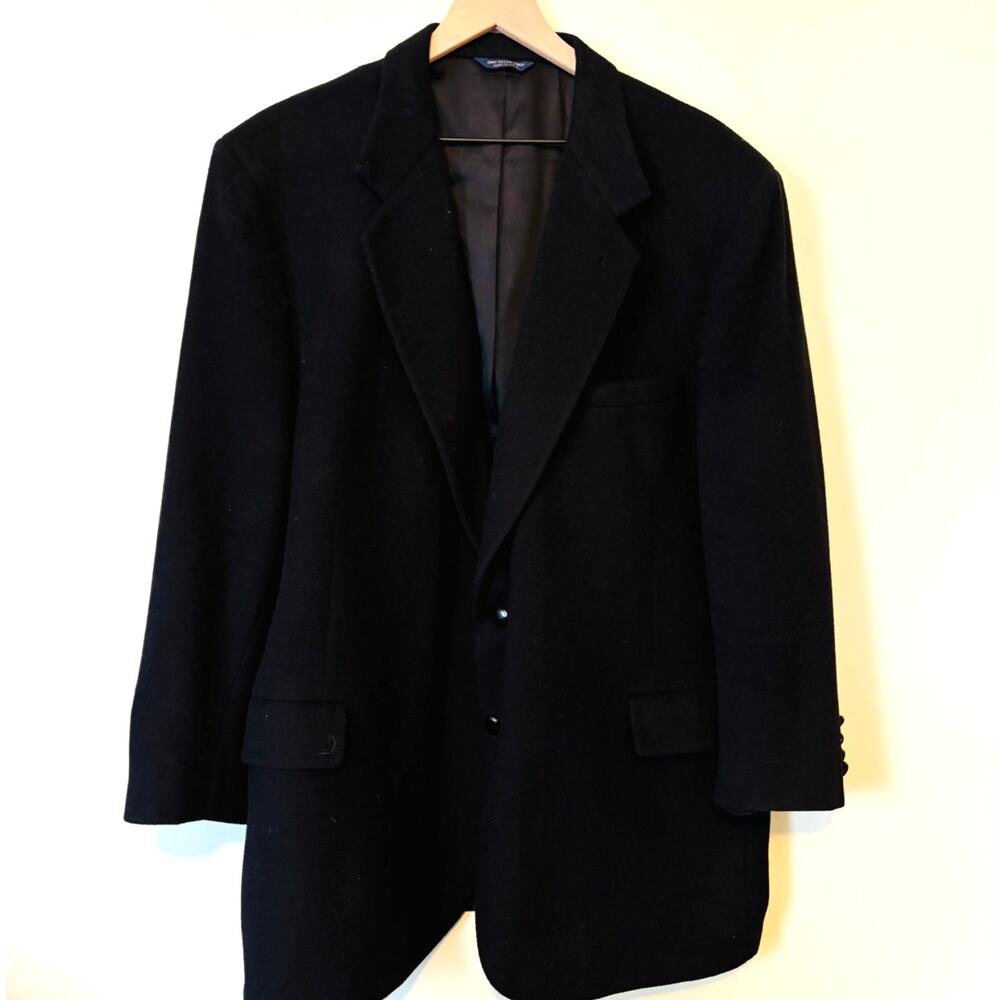 Kuppenheimer Vintage Black Cashmere Wool Coat Old Money